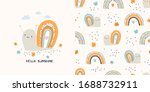 graphic set of hand drawn... | Shutterstock .eps vector #1688732911