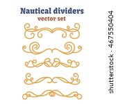 dividers set. nautical ropes.... | Shutterstock .eps vector #467550404
