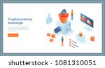 cryptocurrency exchange and... | Shutterstock .eps vector #1081310051