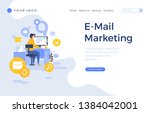 landing page template e mail... | Shutterstock .eps vector #1384042001