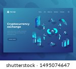 cryptocurrency exchange... | Shutterstock .eps vector #1495074647