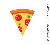 fresh appetizing pizza triangle ... | Shutterstock .eps vector #2115476354
