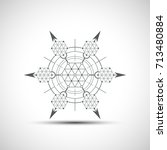 sacred geometry element.... | Shutterstock .eps vector #713480884
