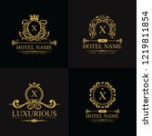 luxury logos template in vector ... | Shutterstock .eps vector #1219811854