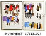 storage box keys from different ... | Shutterstock . vector #306131027