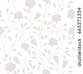 vector pattern with flowers.... | Shutterstock .eps vector #665371354