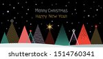 winter christmas forest... | Shutterstock .eps vector #1514760341