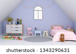 Violet Children Room Interior...