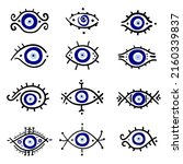 greek evil eye vector symbol of ... | Shutterstock .eps vector #2160339837