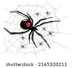 illustration of a spider above... | Shutterstock .eps vector #2165320211