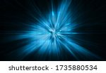 Blue Cyber Abstract Star Burst...