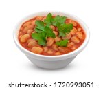 Bowl Of Baked Beans In Tomato...