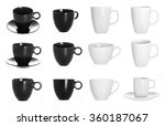 Black And White Cup Isolated On ...