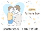 greeting card for father's day. ... | Shutterstock .eps vector #1402745081