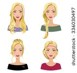 different types of female hair... | Shutterstock .eps vector #336030497