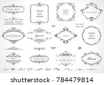 set of flourish frames  borders ... | Shutterstock .eps vector #784479814