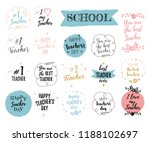 happy teacher's day labels ... | Shutterstock .eps vector #1188102697