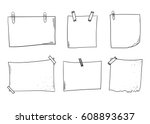vector notepapers  notebook ... | Shutterstock .eps vector #608893637