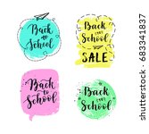 back to school labels  greeting ... | Shutterstock .eps vector #683341837