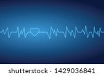 heart beats pulse cardiogram... | Shutterstock .eps vector #1429036841