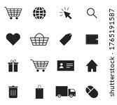 online shopping buying web icons | Shutterstock .eps vector #1765191587