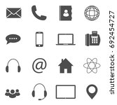 contact icons | Shutterstock .eps vector #692454727