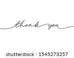 thank you hand drawn vector... | Shutterstock .eps vector #1545273257