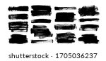 vector black paint  rectangular ... | Shutterstock .eps vector #1705036237