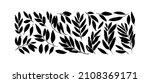 set of hand drawn black leaf... | Shutterstock .eps vector #2108369171