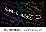 am i next word cloud on a black ... | Shutterstock .eps vector #1089171704