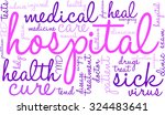 hospital word cloud on a white... | Shutterstock .eps vector #324483641