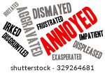 annoyed word cloud on a white... | Shutterstock .eps vector #329264681