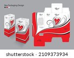 box  packaging template for... | Shutterstock .eps vector #2109373934