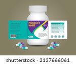 supplement bottle packaging ... | Shutterstock .eps vector #2137666061