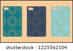 phone case mockup. memphis... | Shutterstock .eps vector #1225562104