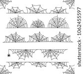 halloween cobweb frame border... | Shutterstock . vector #1062455597