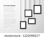 blank hanging frames. pictures  ... | Shutterstock .eps vector #1222098217