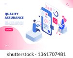 quality assurance concept.... | Shutterstock .eps vector #1361707481