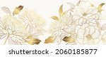 Luxury Gold Floral Background...