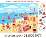 kids on beach. children... | Shutterstock .eps vector #2115033977