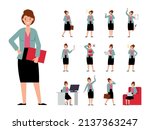 office business woman character.... | Shutterstock .eps vector #2137363247