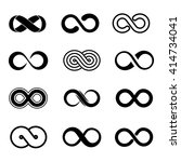 infinity symbol vector set.... | Shutterstock .eps vector #414734041