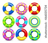 Colorful Swim Rings Vector Set