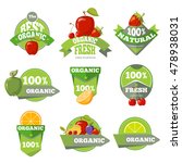 set of organic natural fruits... | Shutterstock .eps vector #478938031