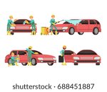 washing car services vector... | Shutterstock .eps vector #688451887
