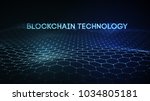 3d background blockchain... | Shutterstock .eps vector #1034805181