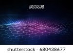 futuristic hexagon vector... | Shutterstock .eps vector #680438677