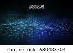 futuristic hexagon vector... | Shutterstock .eps vector #680438704