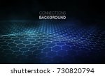 network connection concept blue ... | Shutterstock .eps vector #730820794