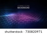 network connection concept blue ... | Shutterstock .eps vector #730820971